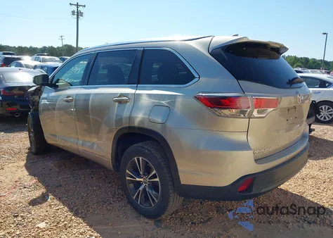 2016 Toyota Highlander Xle V6 from USA, damaged, VIN 5TDKKRFH4GS500593